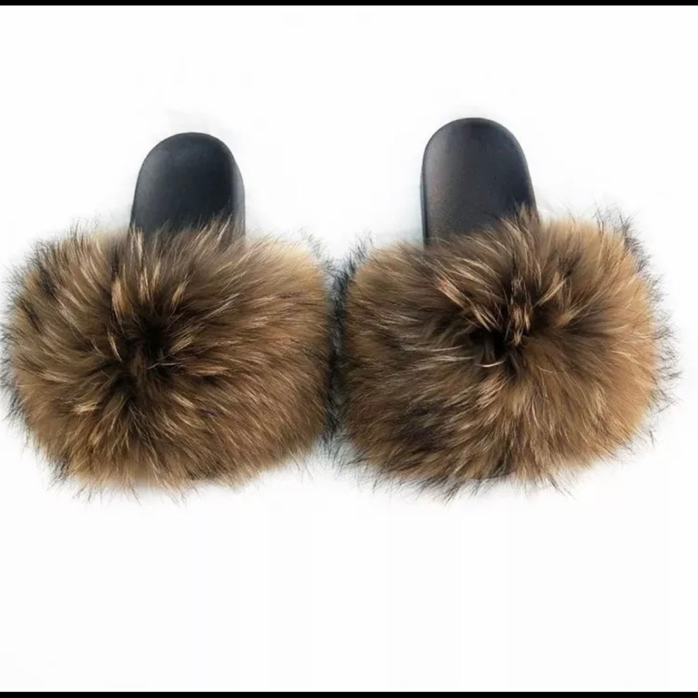 Raccoon fur slides
